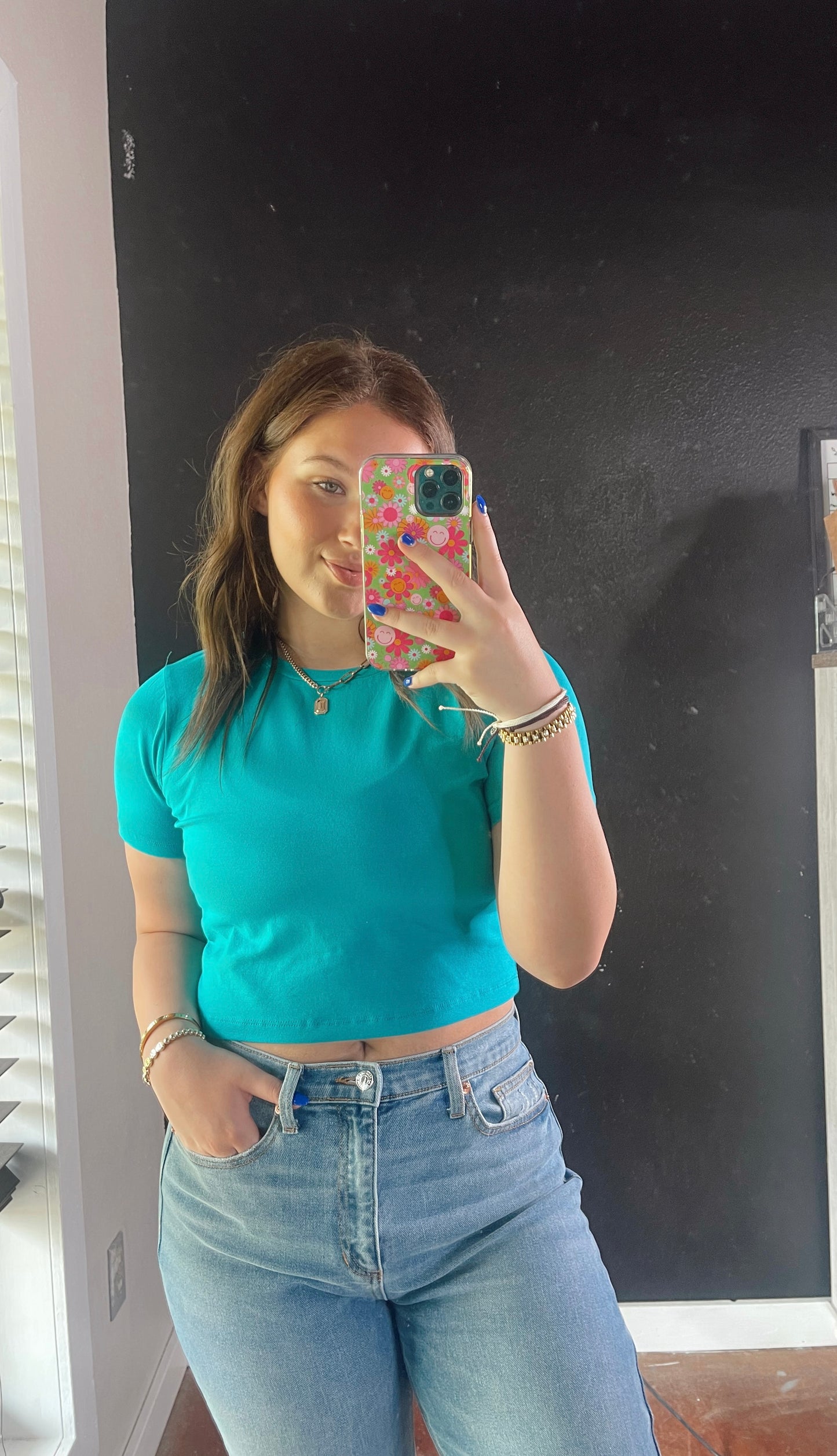 Teal Baby Tee